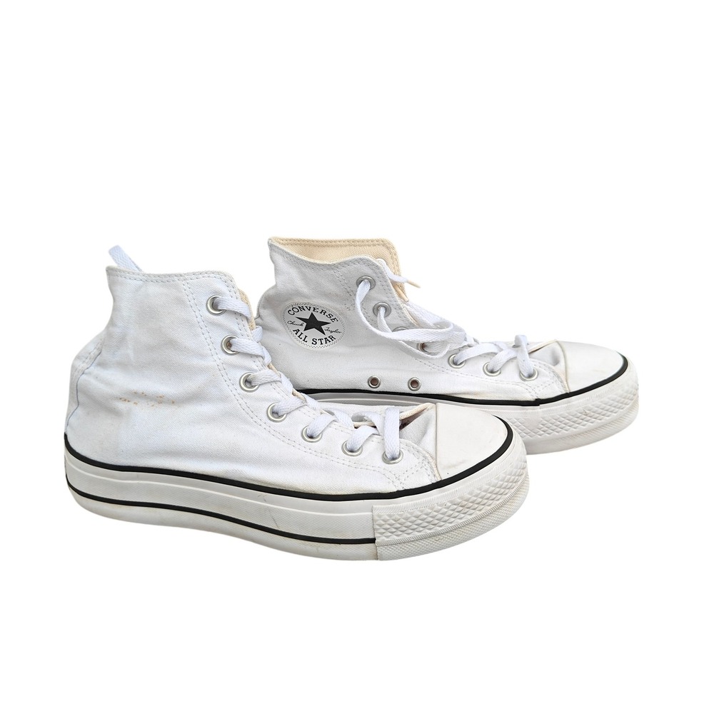 Converse Chuck Taylor All Star Lift High Top White Platform Sneakers Sz 8